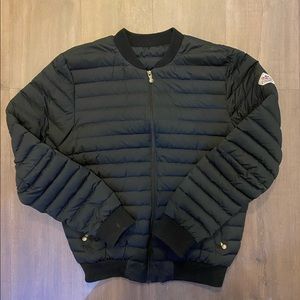Pyrenex Unisex Lightweight Down Bomber Puffer - Ribbed Collar and Cuffs - Size M